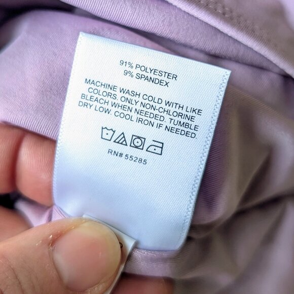 Express Body Contour Lavender Purple Ruched Empire Deep V Bodysuit size XL - Picture 8 of 9